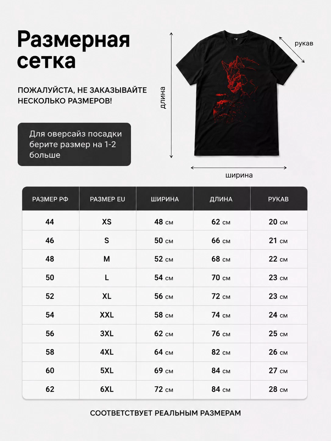 Детали: Футболка Волк, ярость, арт