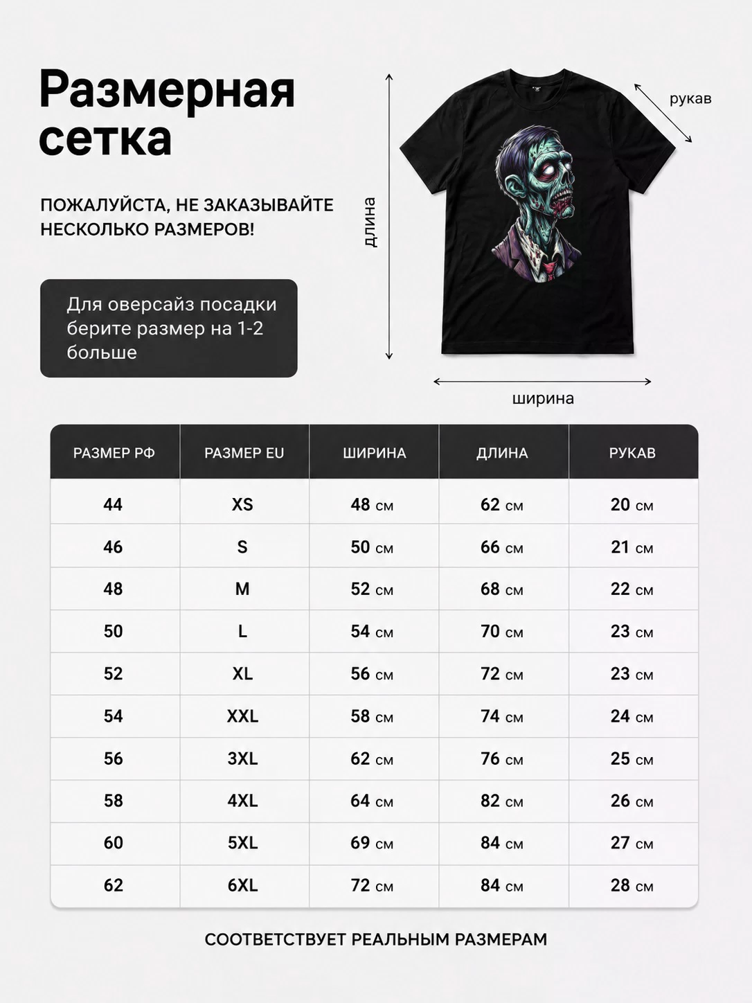 Детали: Футболка Zombie, art
