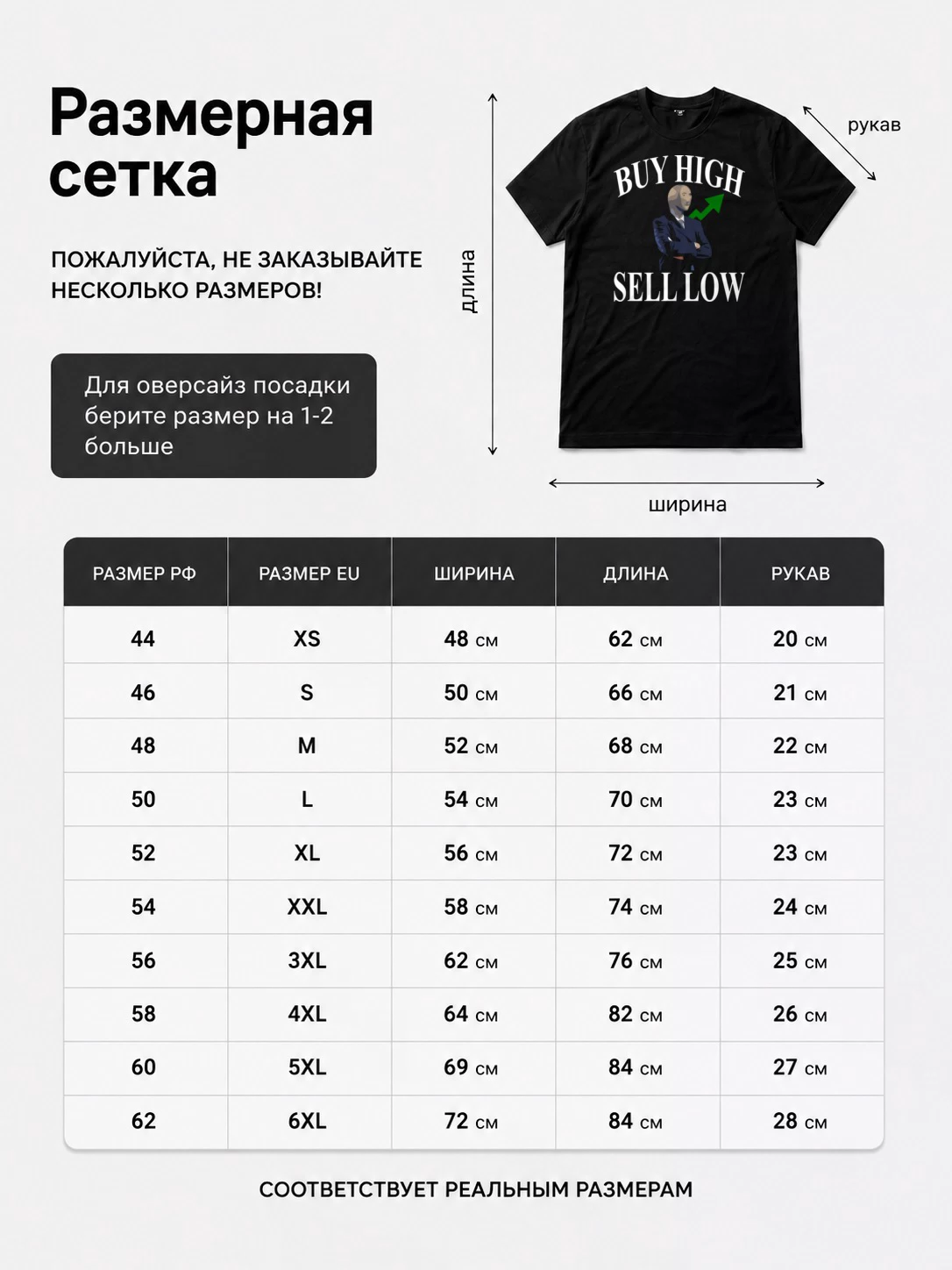 Детали: Футболка Покупай Дорого Продавай Дешево