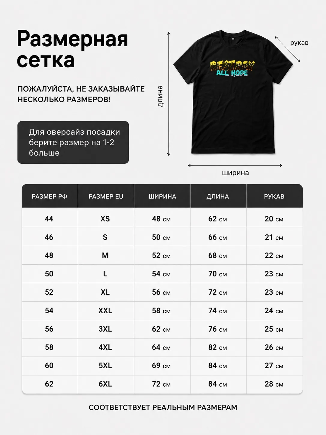 Детали: Футболка Destroy all hope