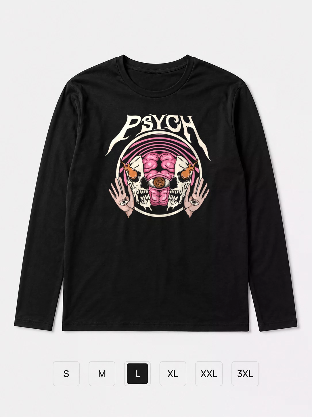 Лонгслив Psych, психоделия