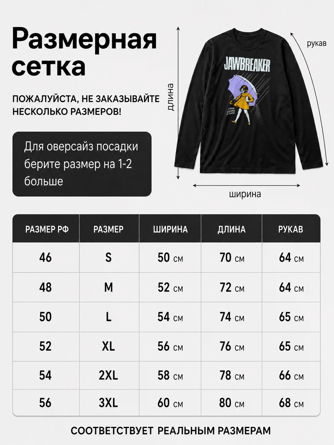 Детали: Лонгслив Jawbreaker