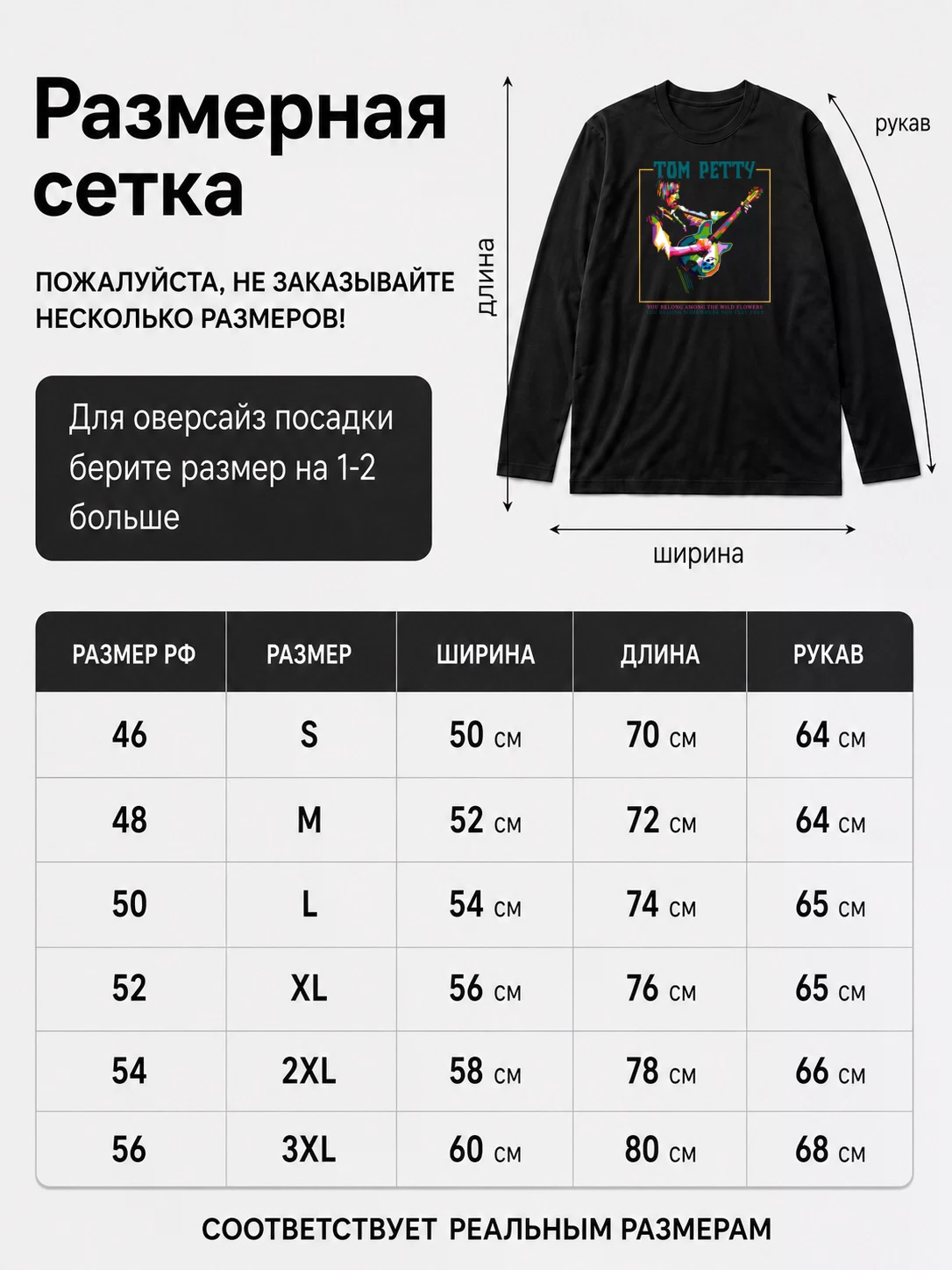 Детали: Лонгслив Tom Petty