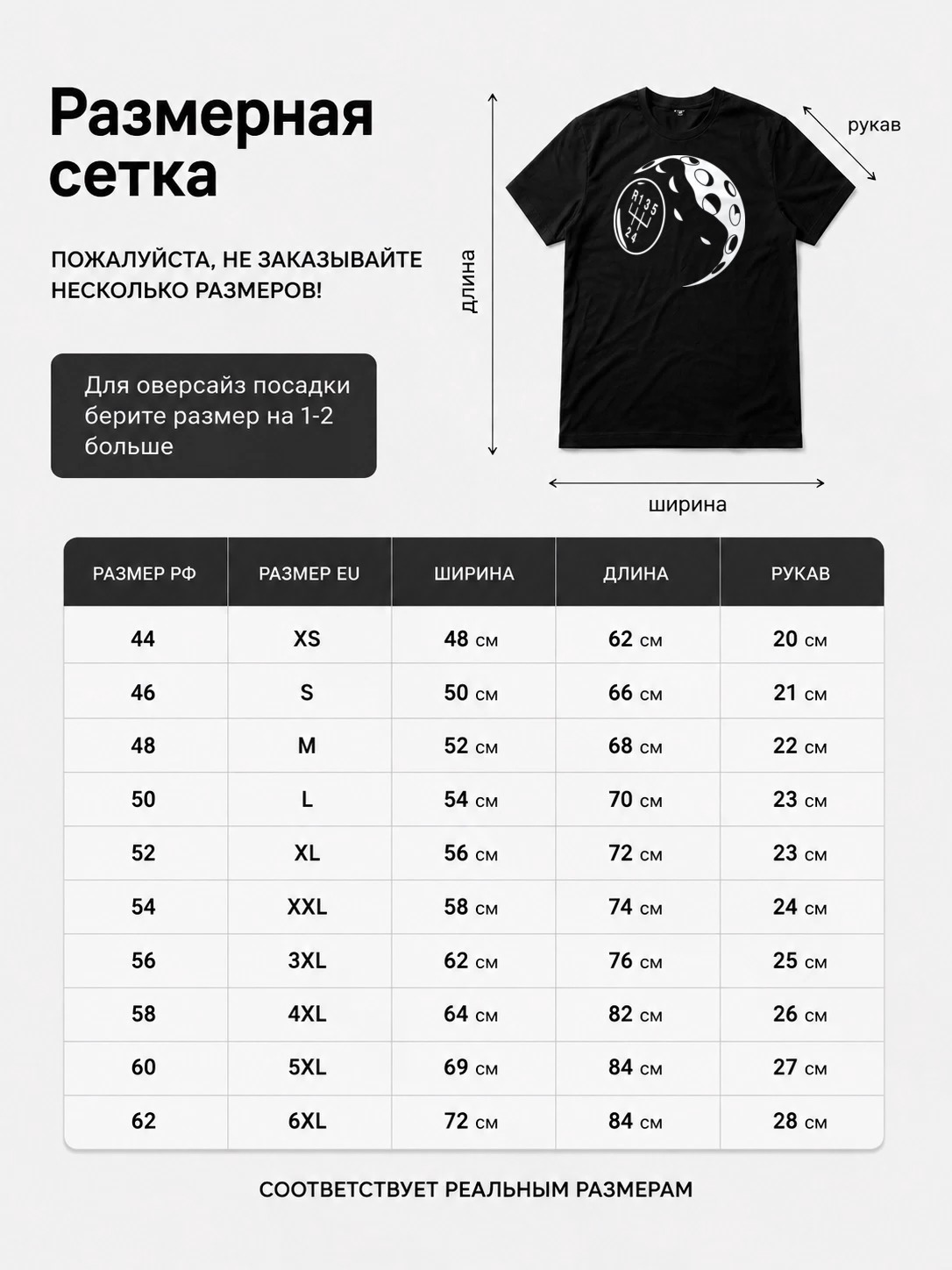 Детали: Футболка Скорость, ручная коробка