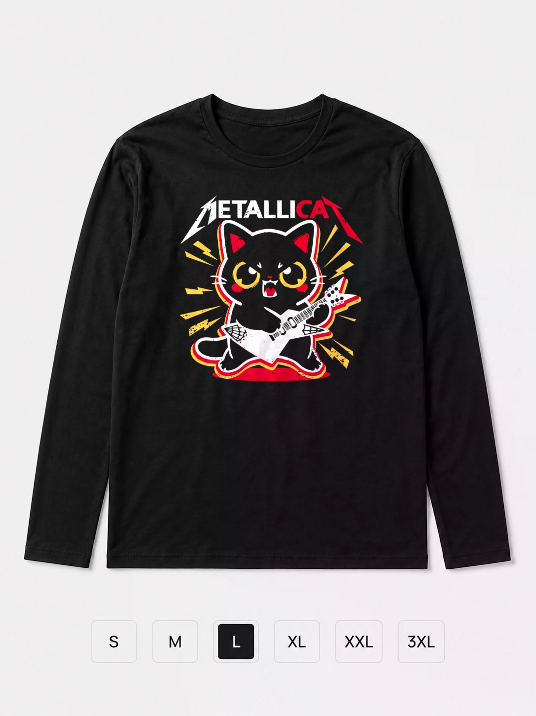 Лонгслив Metallicat, котик метал