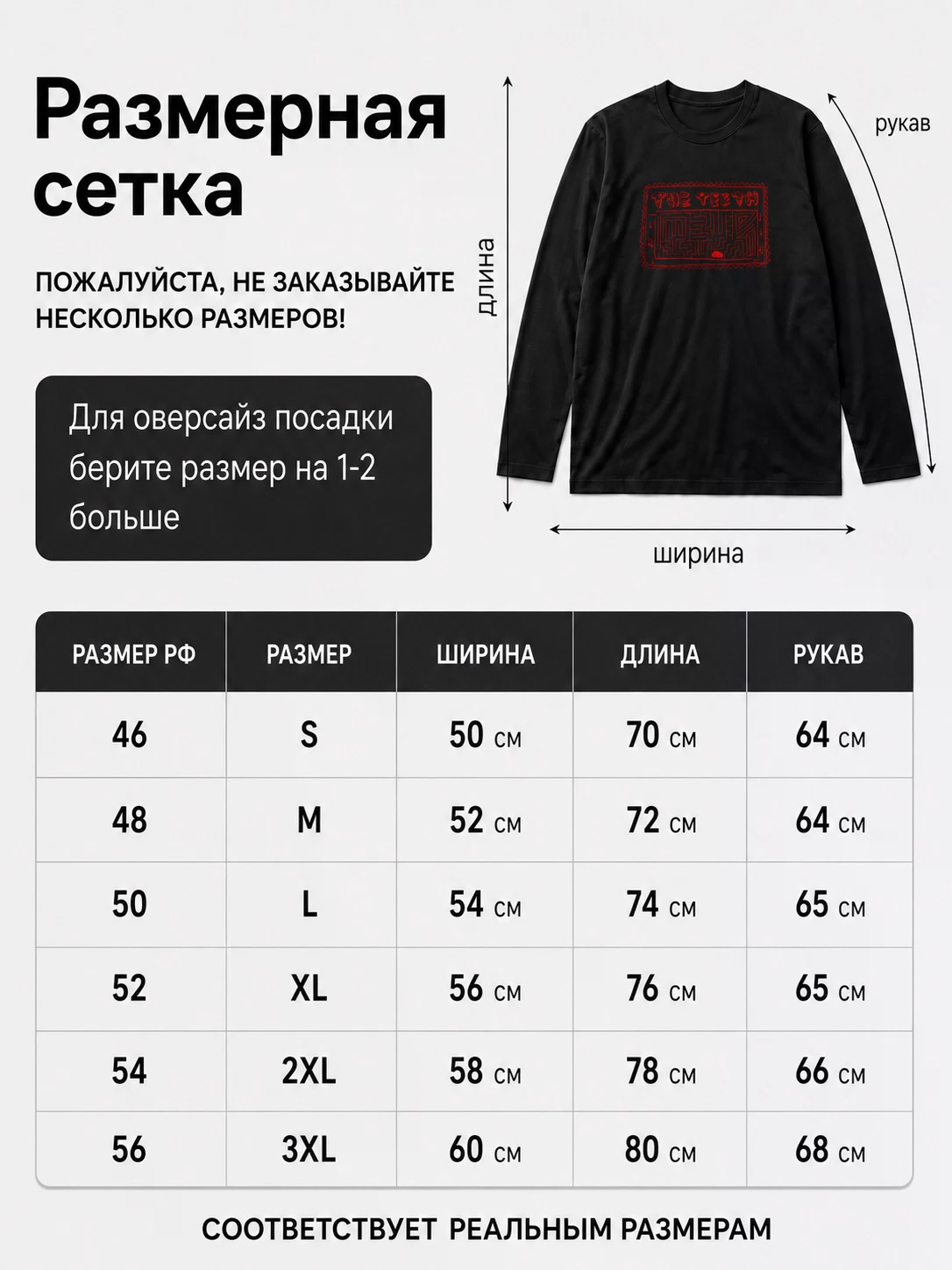 Детали: Лонгслив The teeth