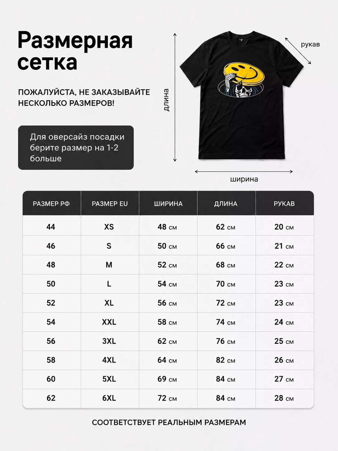 Детали: Футболка Смайлик и смерть