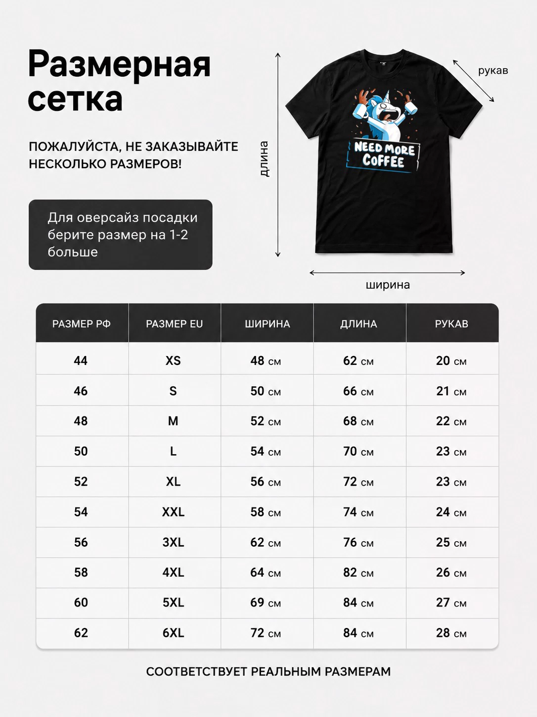 Детали: Футболка Надо больше кофе