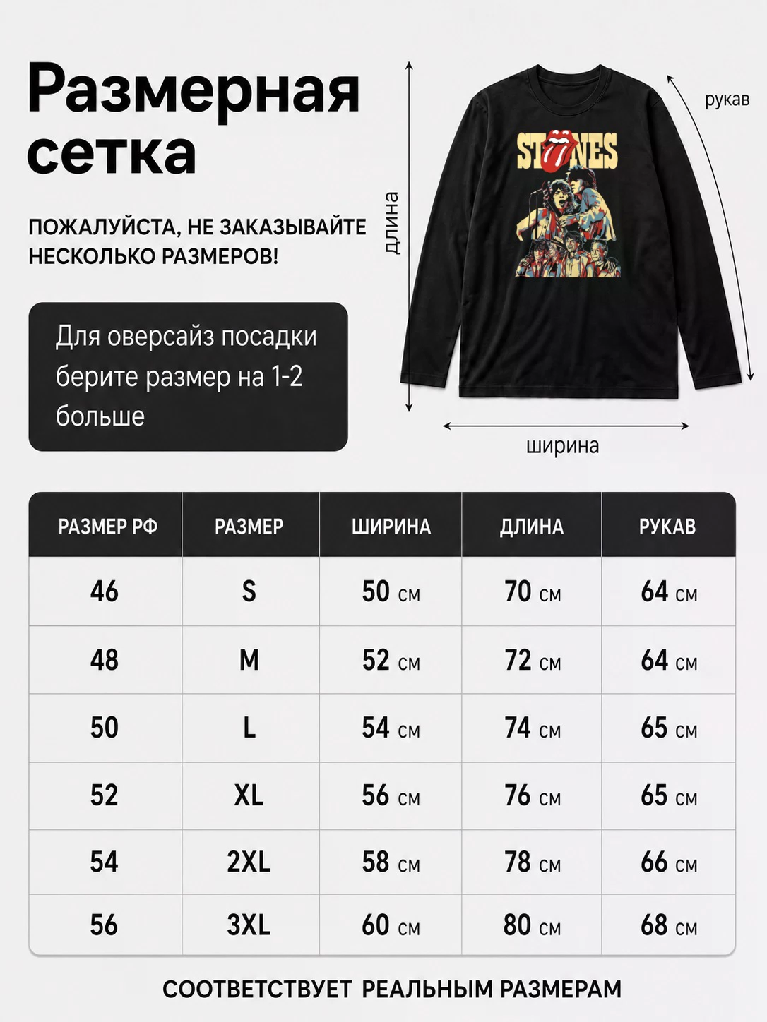 Детали: Лонгслив The Rolling Stones