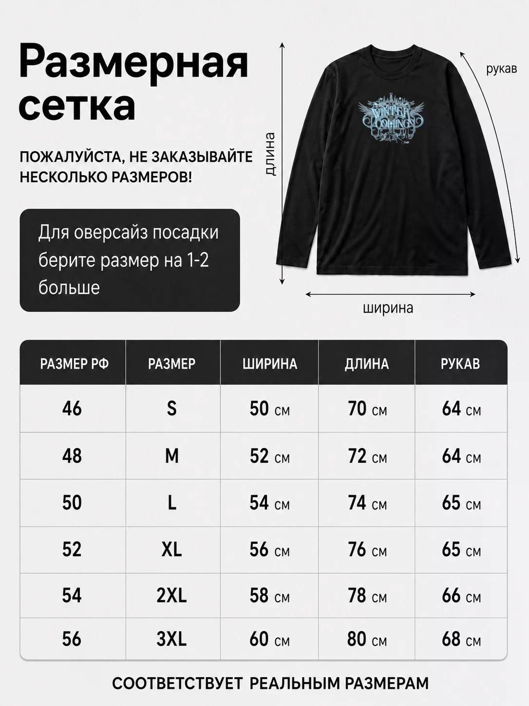 Лонгслив Winter is coming