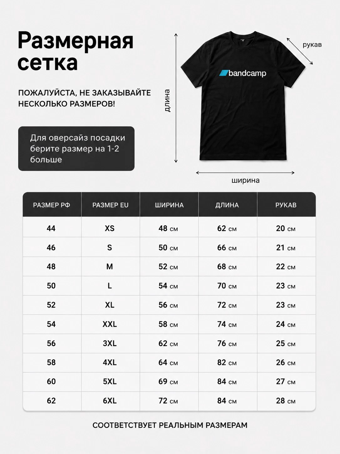 Детали: Футболка Bandcamp