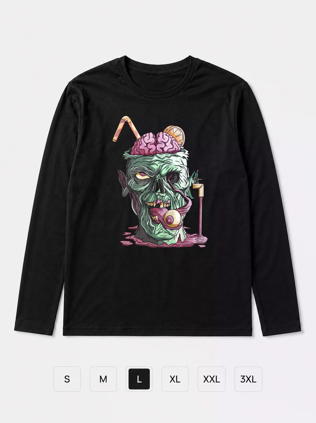 Лонгслив Zombie, мозги