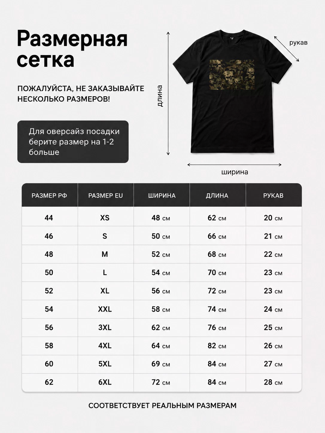 Детали: Футболка Камуфляж черепа