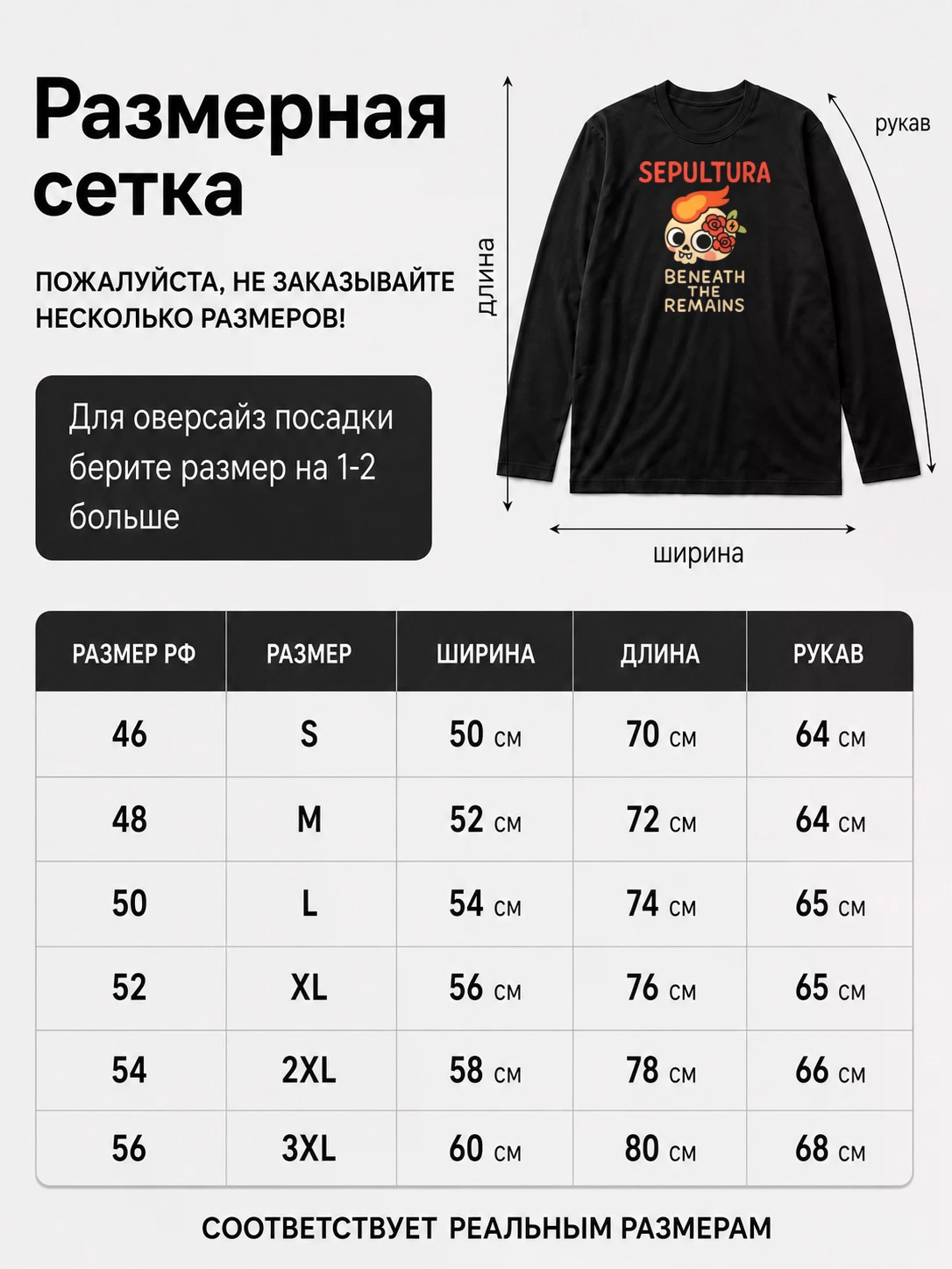 Детали: Лонгслив Sepultura прикол