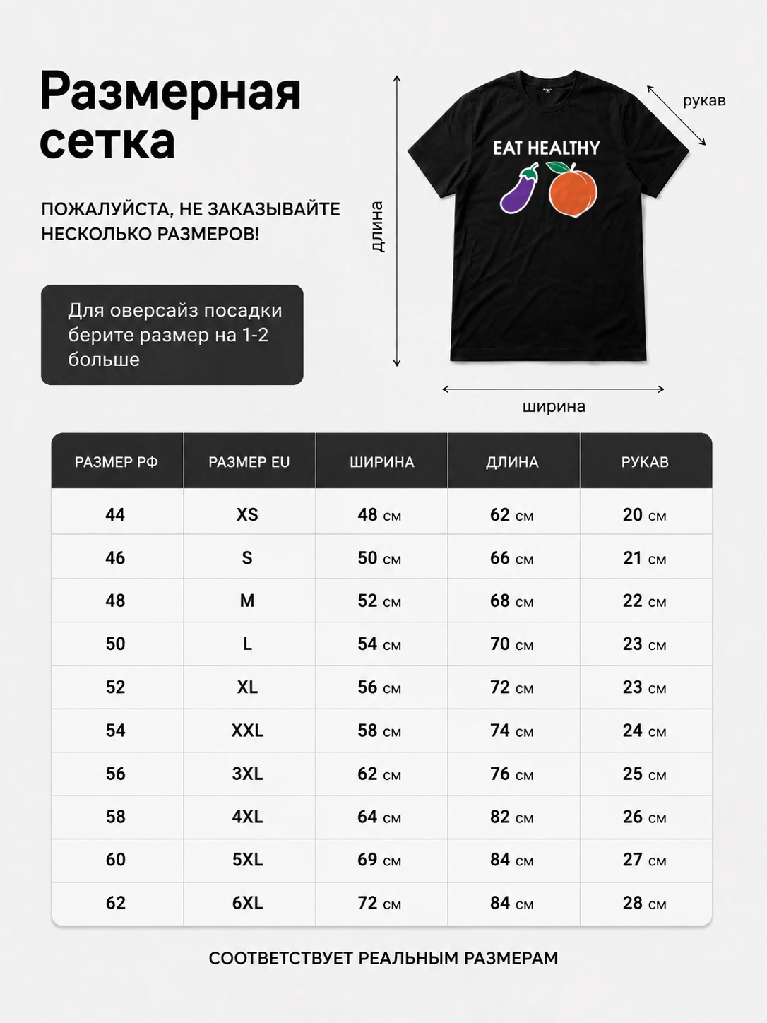 Детали: Футболка Eat Healthy