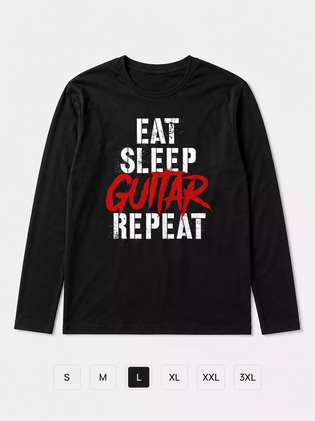Лонгслив Eat Sleep Guitar Repeat