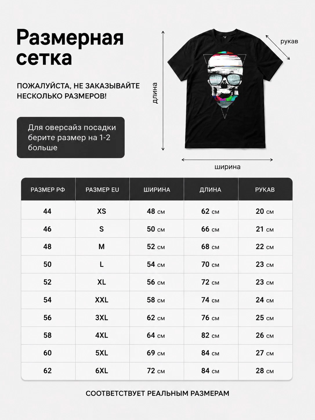 Детали: Футболка Череп абстракция