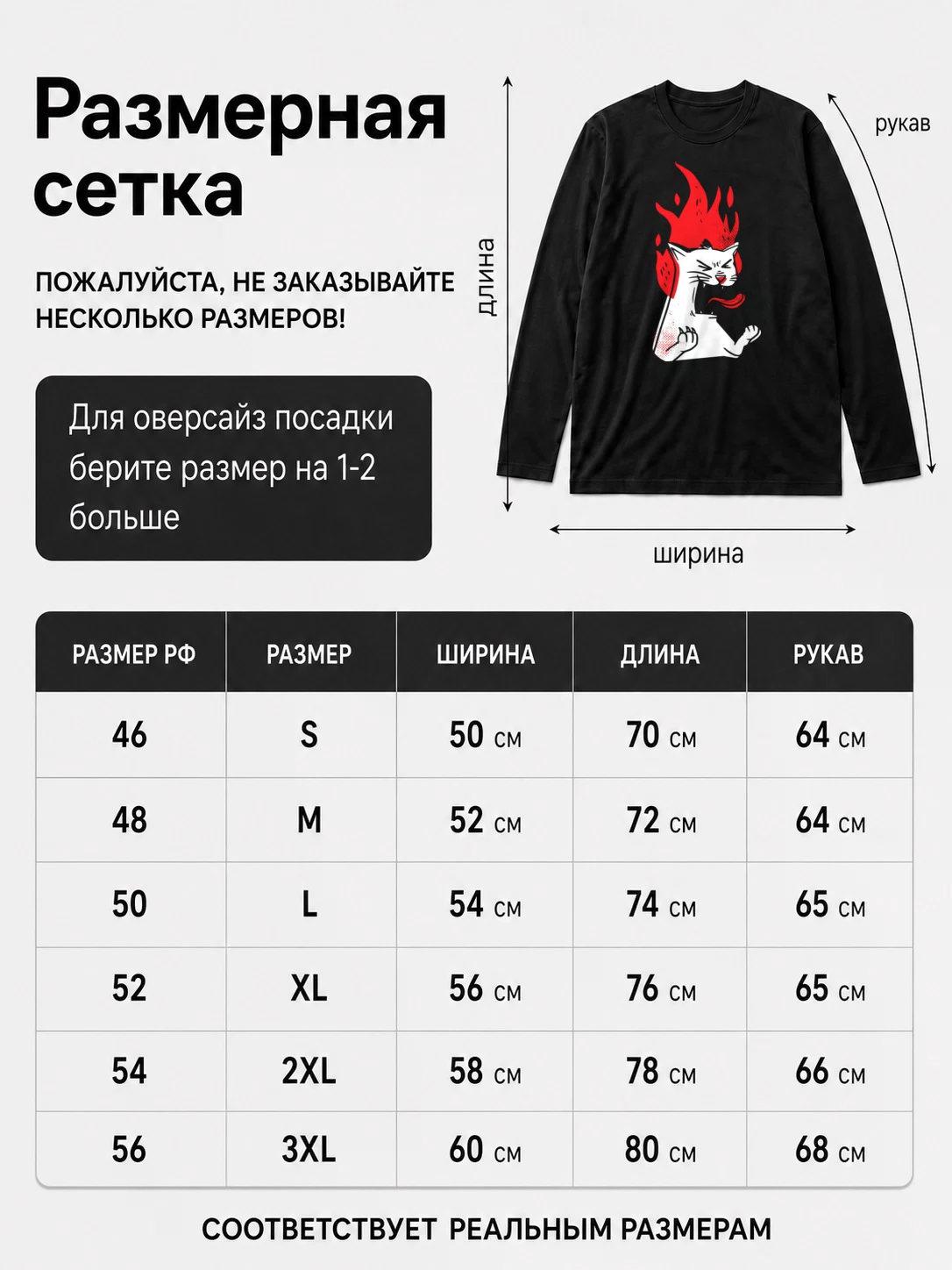 Детали: Лонгслив Котик зол