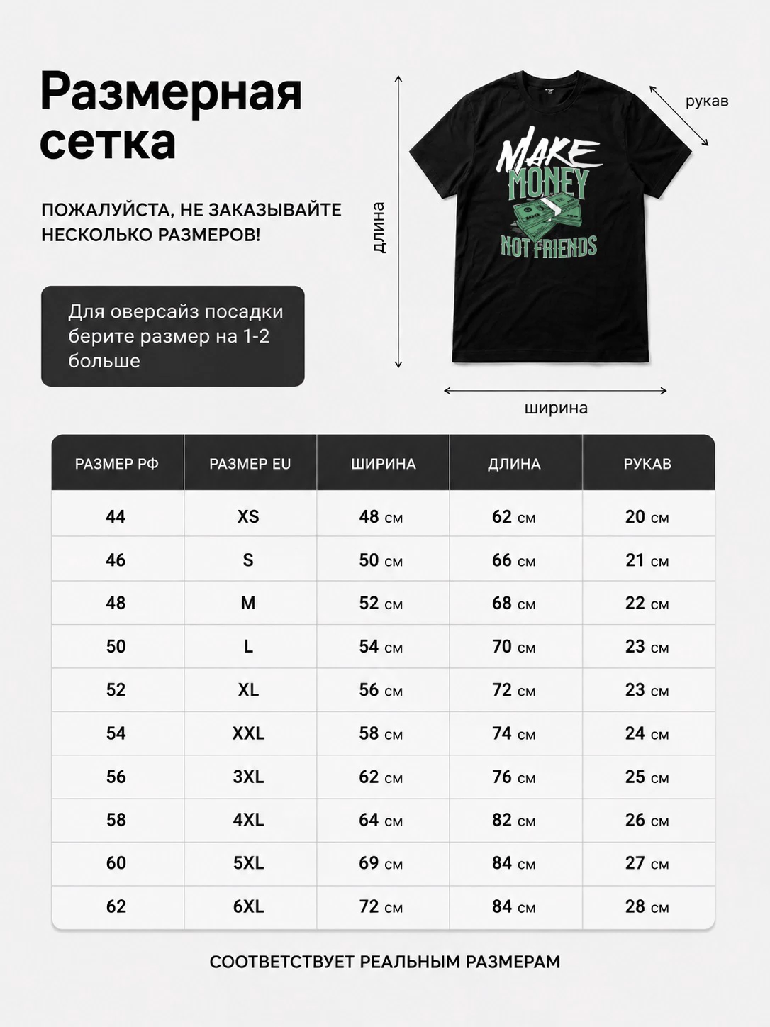 Детали: Футболка Make money not friends