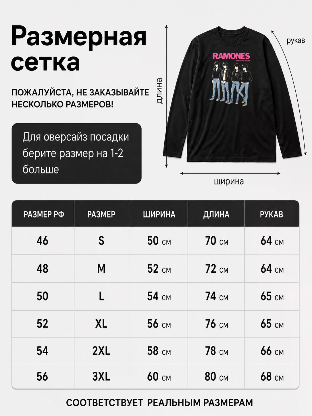 Лонгслив Ramones прикол