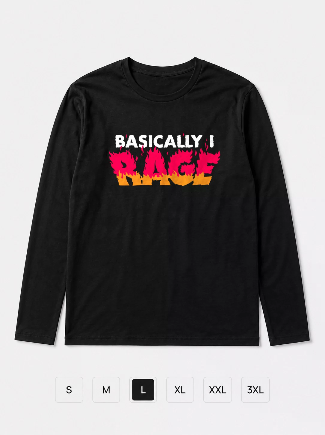 Лонгслив Basically I Rage