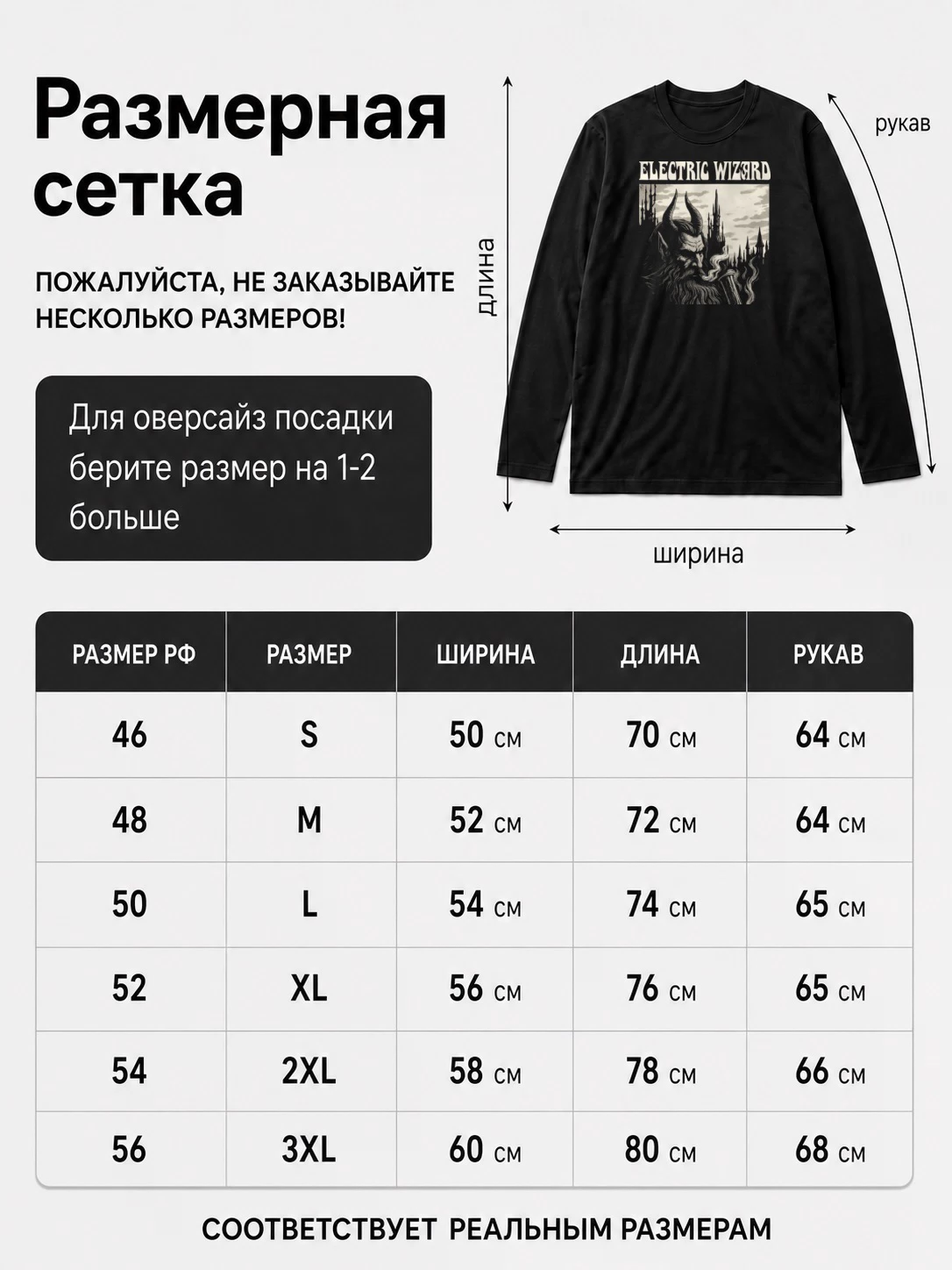 Детали: Лонгслив Electric Wizard стонер