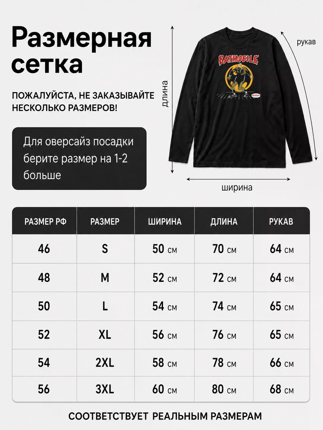 Детали: Лонгслив Batmobile