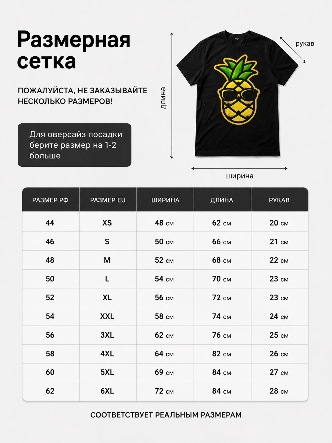 Детали: Футболка Еда, Крутой ананас, арт