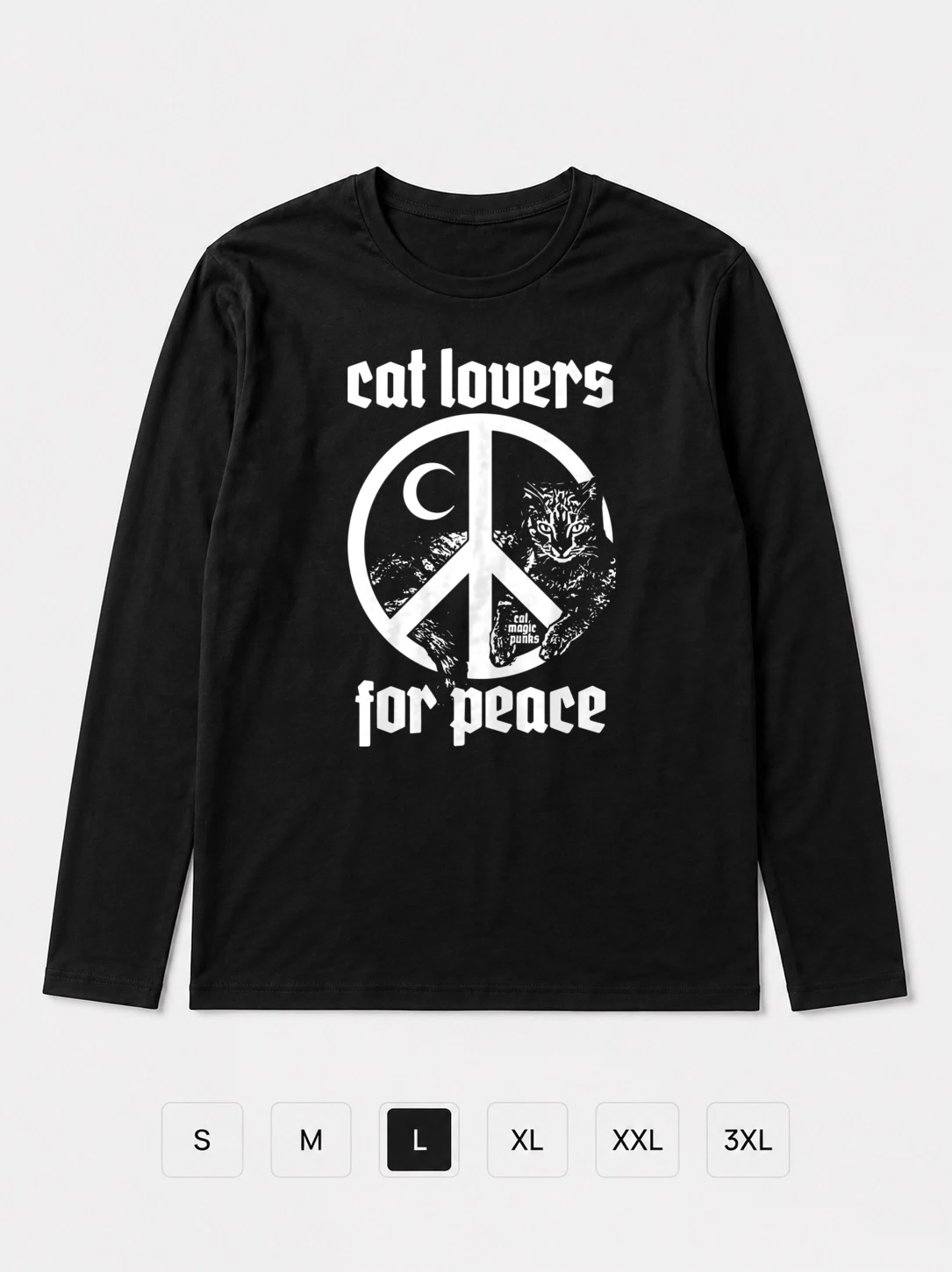 Лонгслив Cat lovers for peace